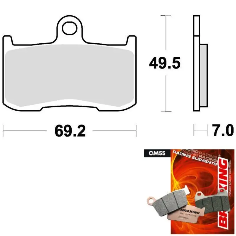 Pastiglie freno anteriori Braking per Kawasaki Z 900 ABS 17-24 - Mescola CM55 sinterizzata strada 906CM55
