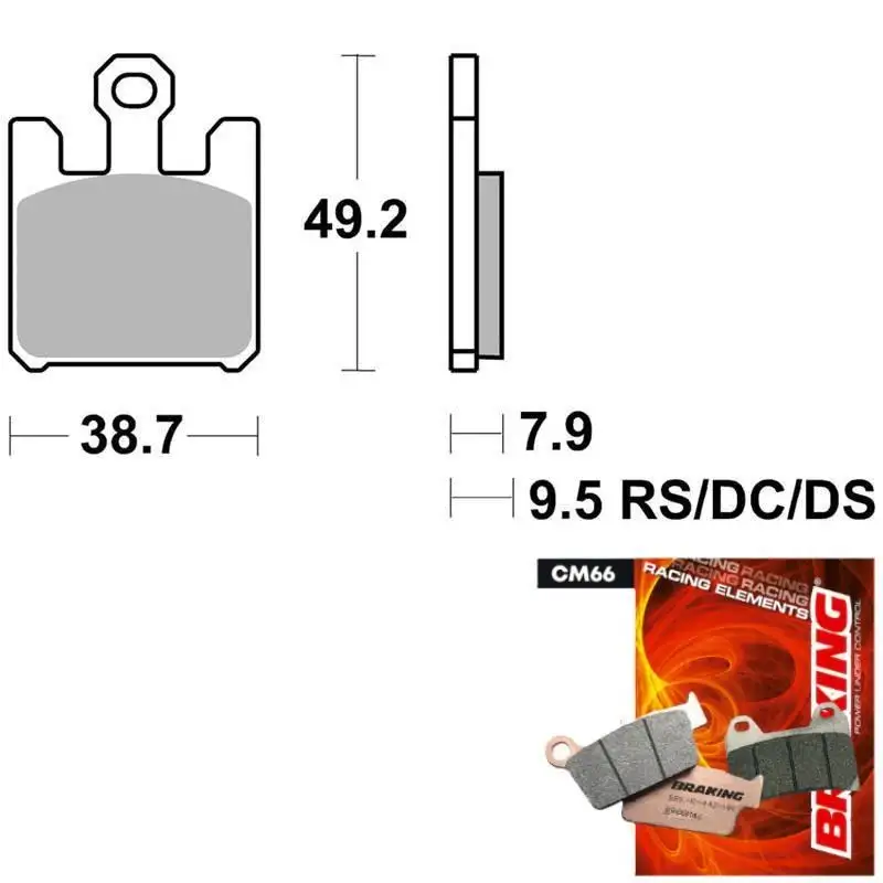 Pastiglie freno anteriori Braking per Kawasaki ZX-12R 04-06 - Mescola CM66 semi-metallica racing 893CM66