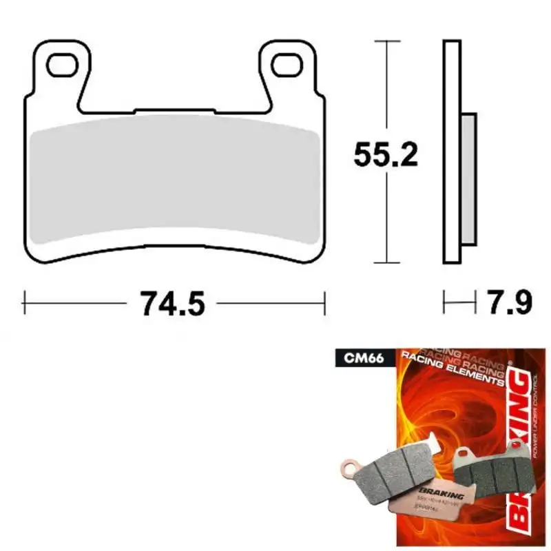 Pastiglie freno anteriori Braking per Kawasaki ZX-6R 636 13-16 - Mescola CM66 semi-metallica racing 959CM66