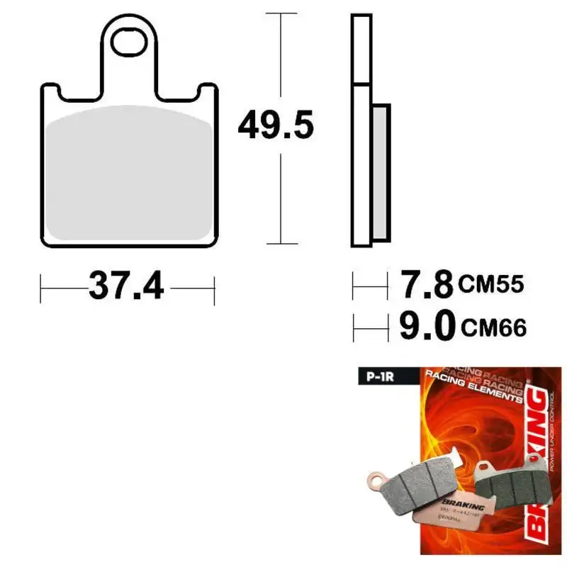 Pastiglie freno anteriori Braking per Kawasaki ZZR 1400 ABS 06-21 - Mescola P1R carbonio racing P1R927