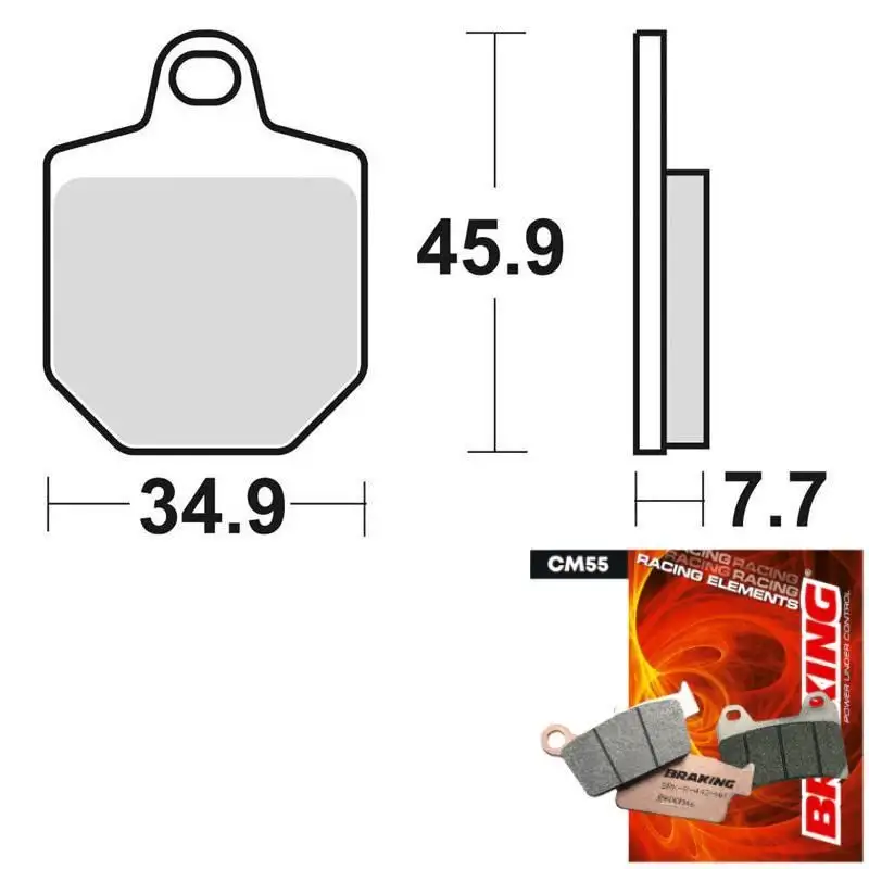 Pastiglie freno anteriori Braking per KTM 450 SMR 07-13 - Mescola CM55 sinterizzata strada 932CM55