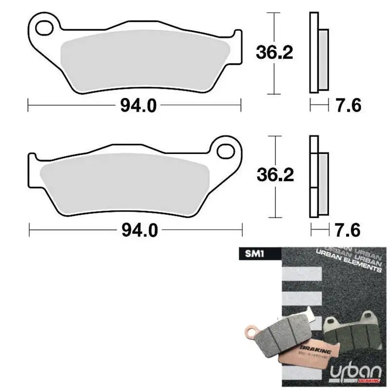 Pastiglie freno anteriori Braking per KTM 450 XC-W 07-09 - Mescola SM1 semi-metallica 746SM1