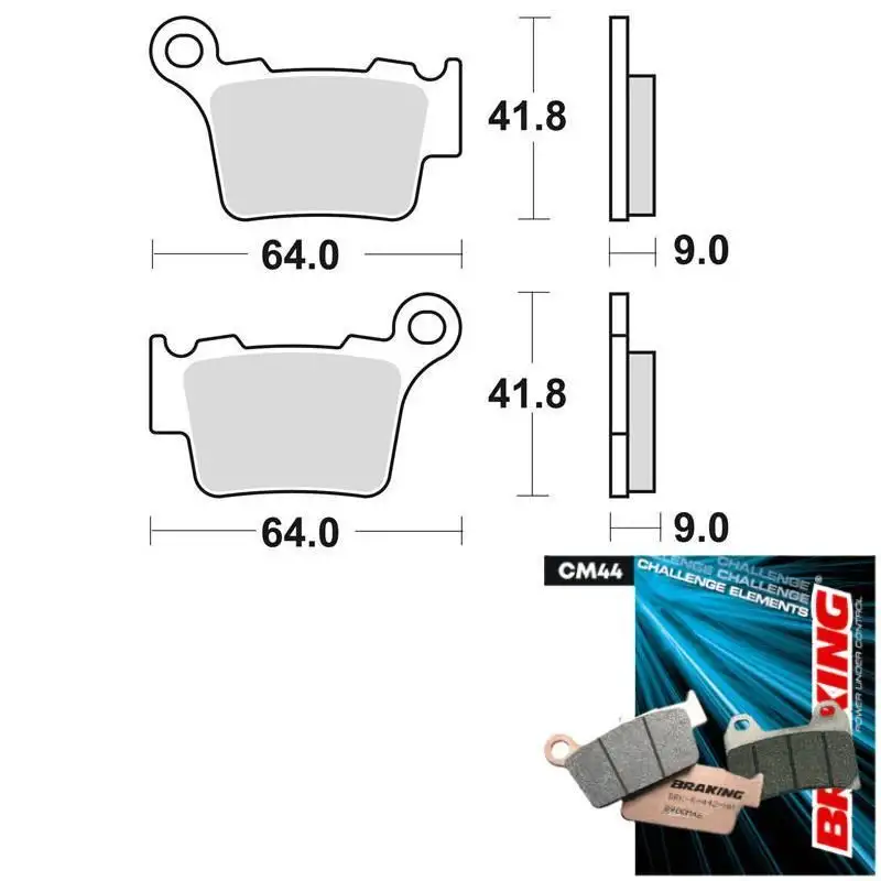 Pastiglie freno anteriori Braking per KTM 65 SX 23-25 - Mescola CM44 sinterizzata offroad 891CM44