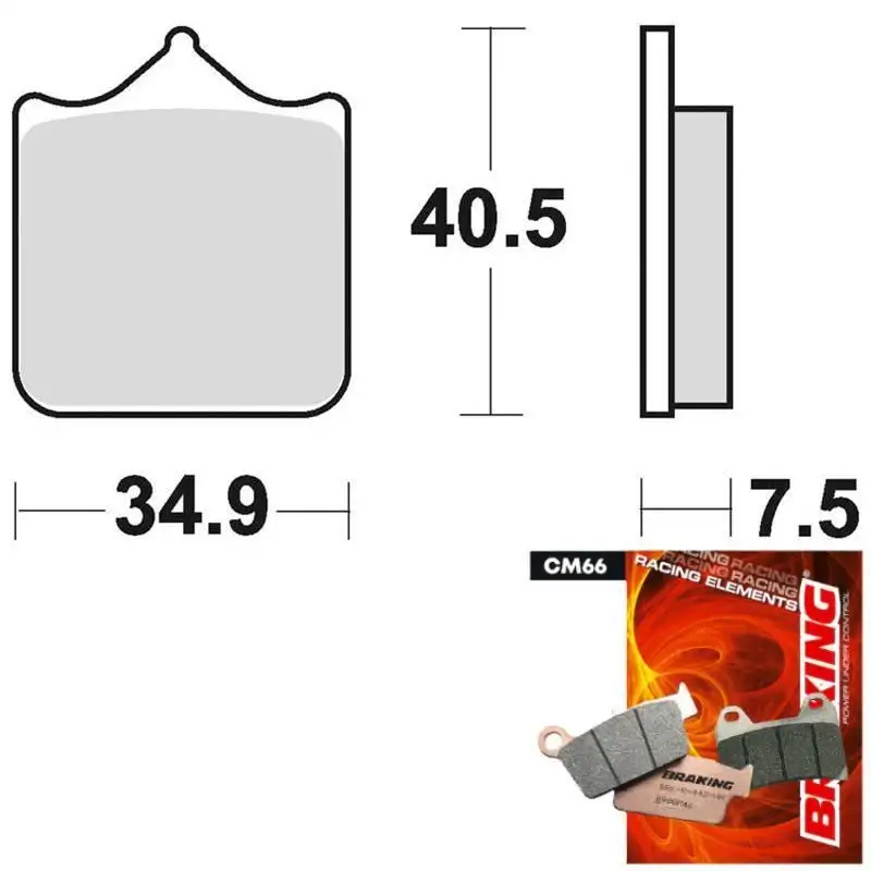 Pastiglie freno anteriori Braking per KTM 690 Duke R 10-11 - Mescola CM66 semi-metallica racing 870CM66