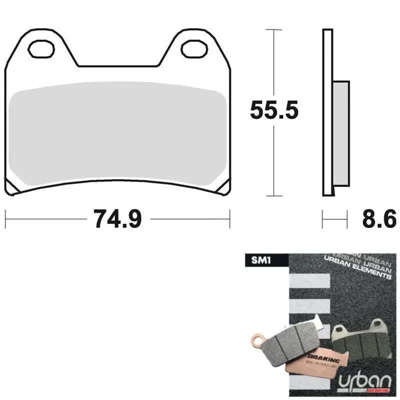 Pastiglie freno anteriori Braking per KTM 890 Adventure 21-24 - Mescola SM1 semi-metallica 784SM1