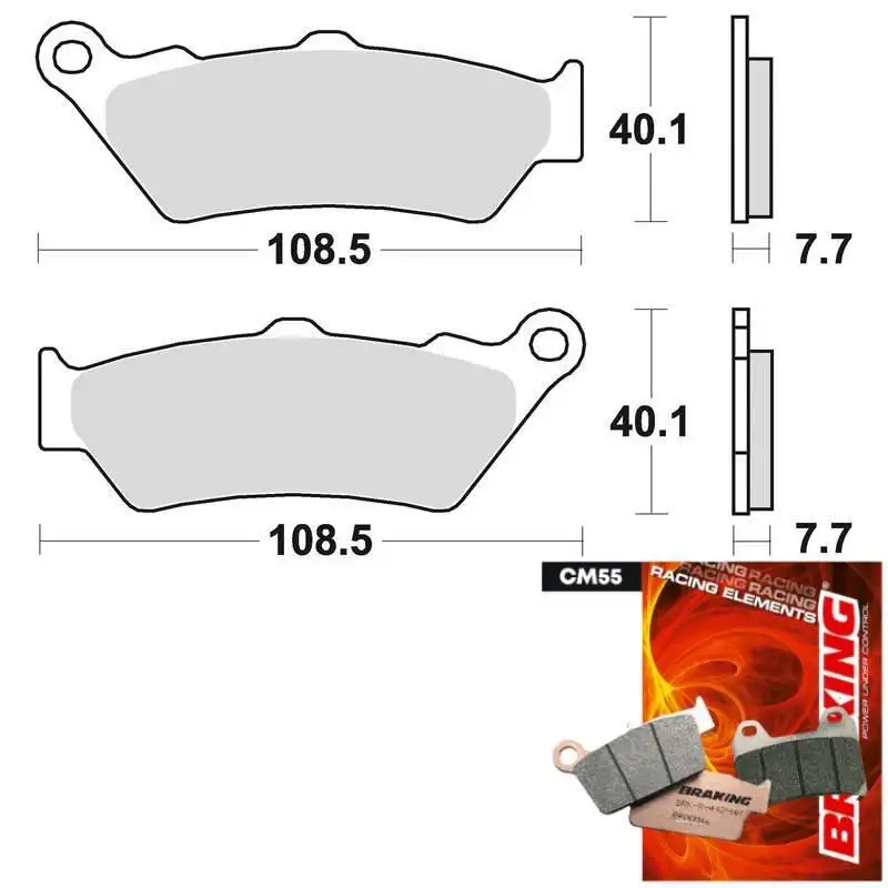 Pastiglie freno anteriori Braking per KTM 990 Adventure S 06-08 - Mescola CM55 sinterizzata strada 780CM55