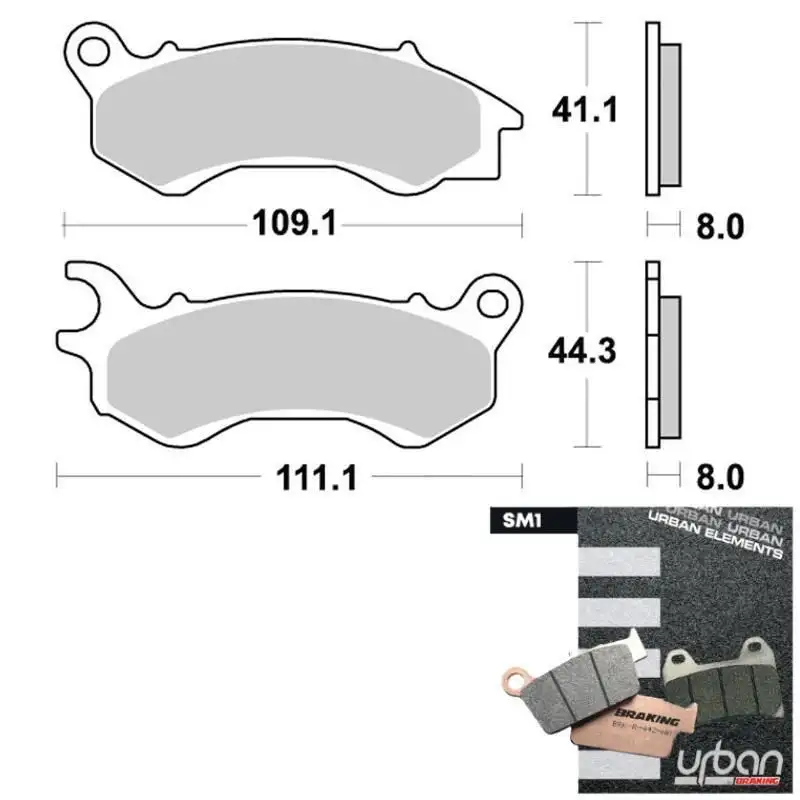 Pastiglie freno anteriori Braking per kymco agility carry 125 18-23 - Mescola SM1 semi-metallica 954SM1