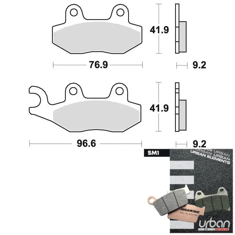 Pastiglie freno anteriori Braking per kymco agility r10 (rear drum model) 50 06-14 - Mescola SM1 semi-metallica 795SM1