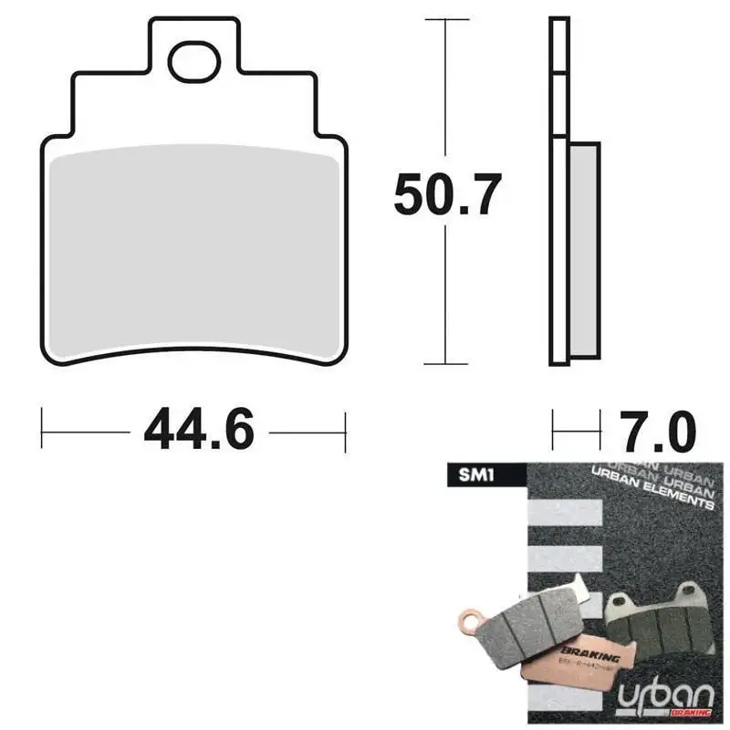 Pastiglie freno anteriori Braking per Kymco Grand Dink 250 01-06 - Mescola SM1 semi-metallica 883SM1