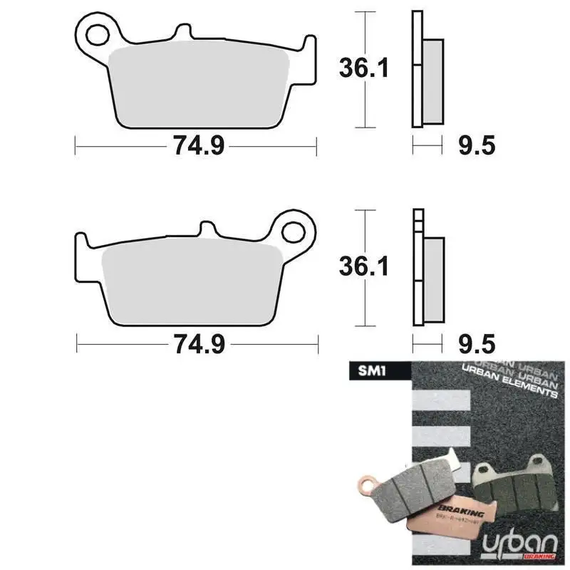 Pastiglie freno anteriori Braking per Kymco Looping 50 1998 - Mescola SM1 semi-metallica 701SM1