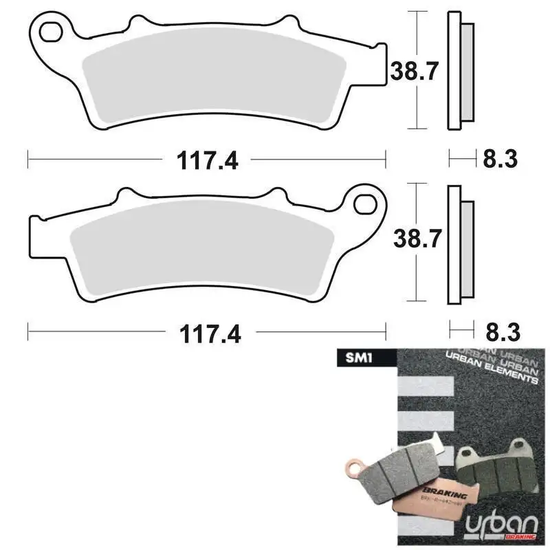 Pastiglie freno anteriori Braking per Kymco People 300 GTI IE ABS 12-15 - Mescola SM1 semi-metallica 853SM1
