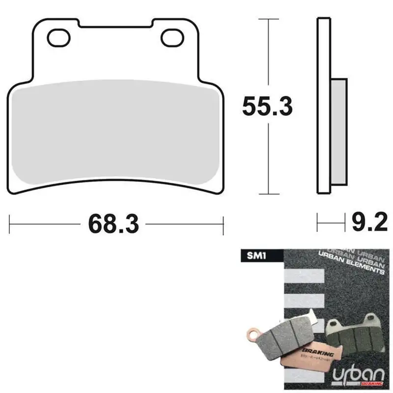 Pastiglie freno anteriori Braking per Kymco Xciting 400 I 12-16 - Mescola SM1 semi-metallica 933SM1