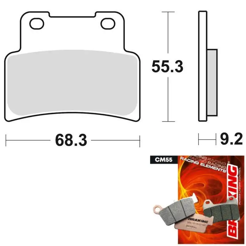 Pastiglie freno anteriori Braking per Kymco Xciting 400 I ABS E4 16-17 - Mescola CM55 sinterizzata strada 933CM55