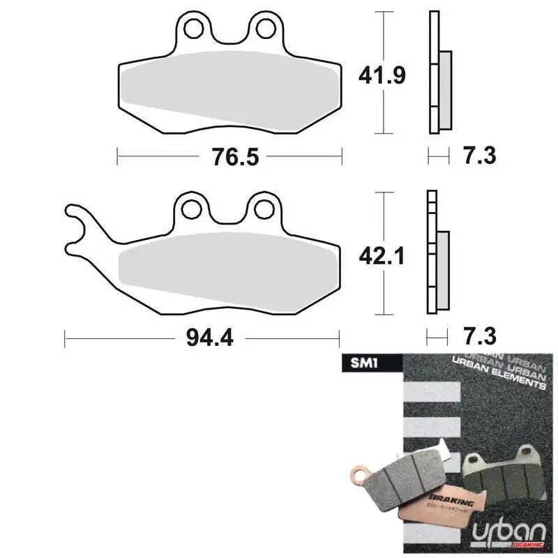 Pastiglie freno anteriori Braking per malaguti madison 125 99-01 - Mescola SM1 semi-metallica 770SM1