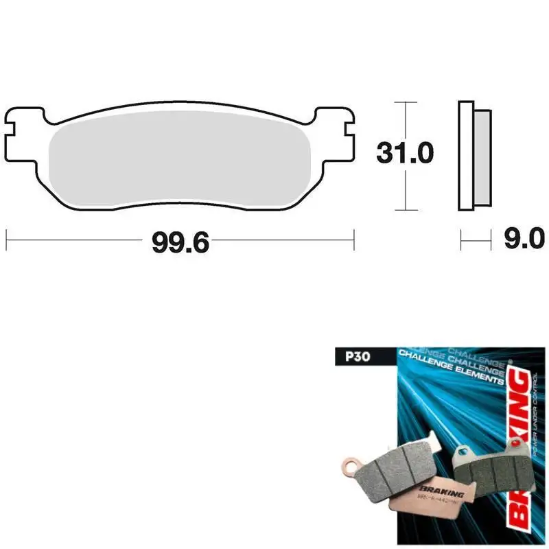Pastiglie freno anteriori Braking per MBK Cityliner 125 08-10 - Mescola P30 sinterizzata scooter P30822