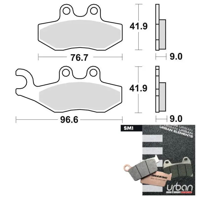 Pastiglie freno anteriori Braking per Peugeot Geopolis 400 08-09 - Mescola SM1 semi-metallica 888SM1