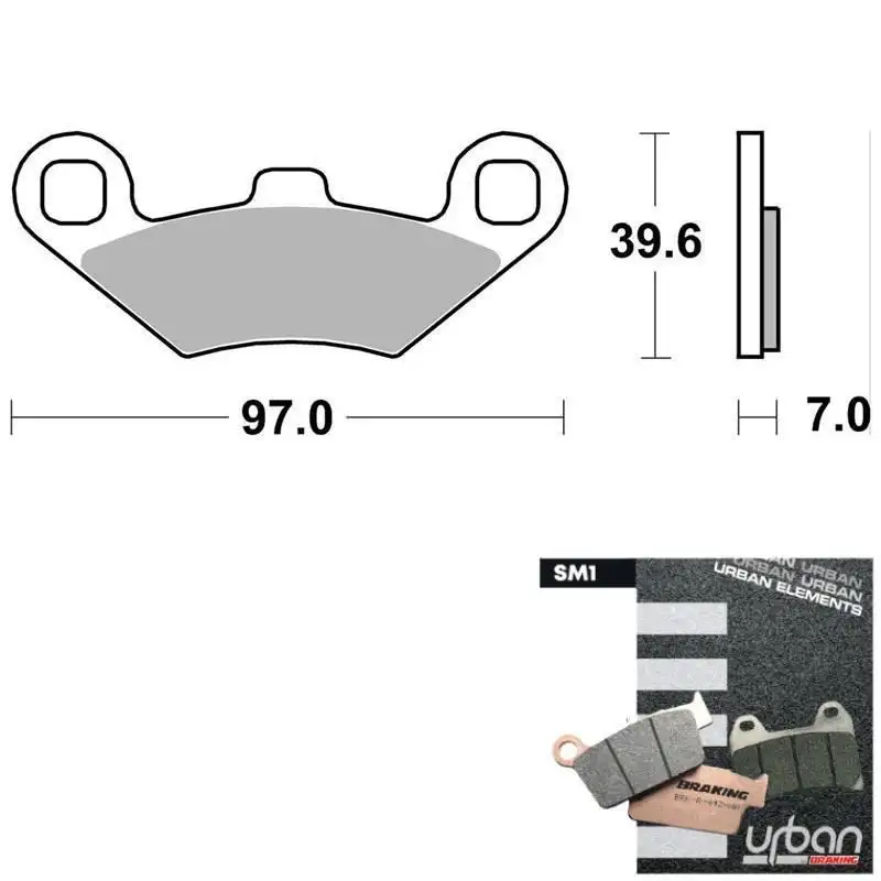 Pastiglie freno anteriori Braking per Peugeot Metropolis 400 15-16 - Mescola SM1 semi-metallica 986SM1