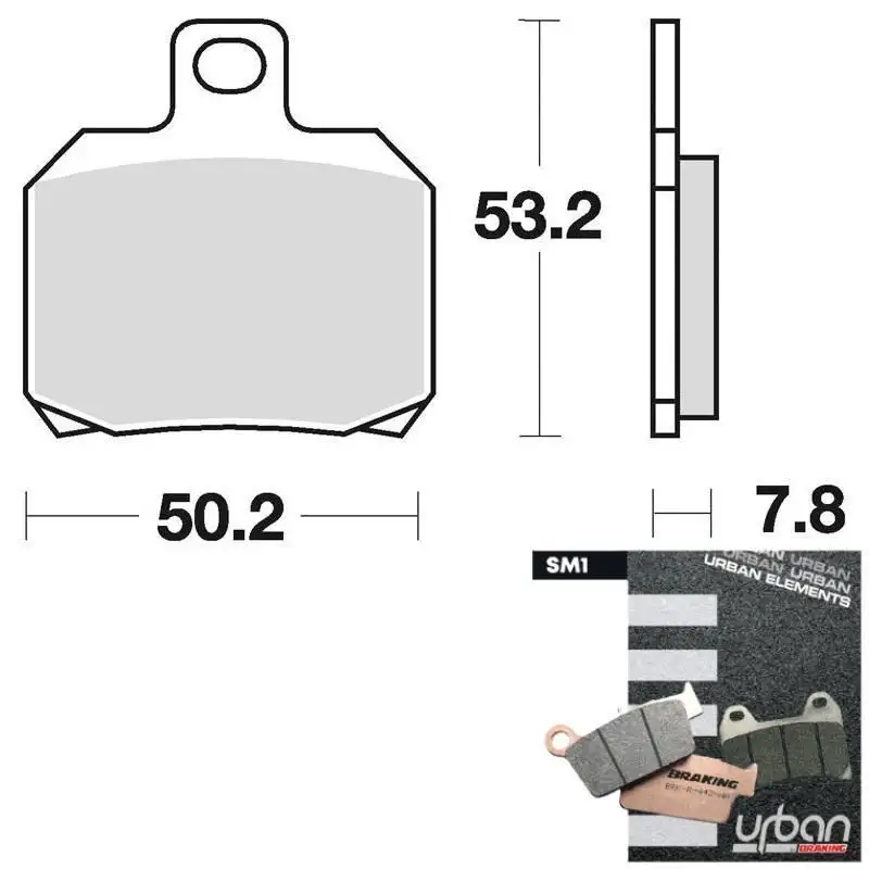 Pastiglie freno anteriori Braking per Piaggio Beverly 500 02-09 - Mescola SM1 semi-metallica 828SM1
