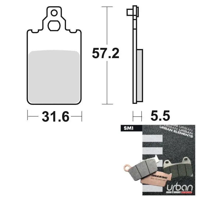 Pastiglie freno anteriori Braking per Piaggio Free 50 95-99 - Mescola SM1 semi-metallica 694SM1