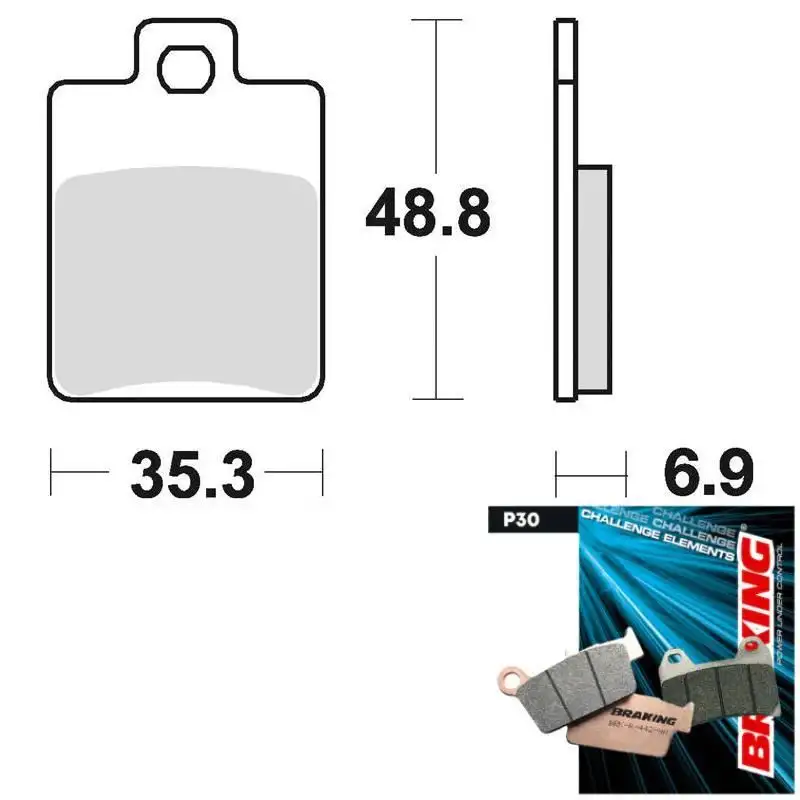 Pastiglie freno anteriori Braking per Piaggio Liberty 125 4T 08-09 - Mescola P30 sinterizzata scooter P30808