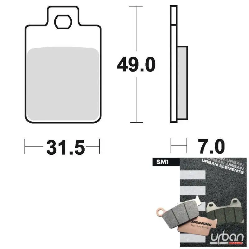 Pastiglie freno anteriori Braking per piaggio sfera 4t 125 96-01 - Mescola SM1 semi-metallica 805SM1