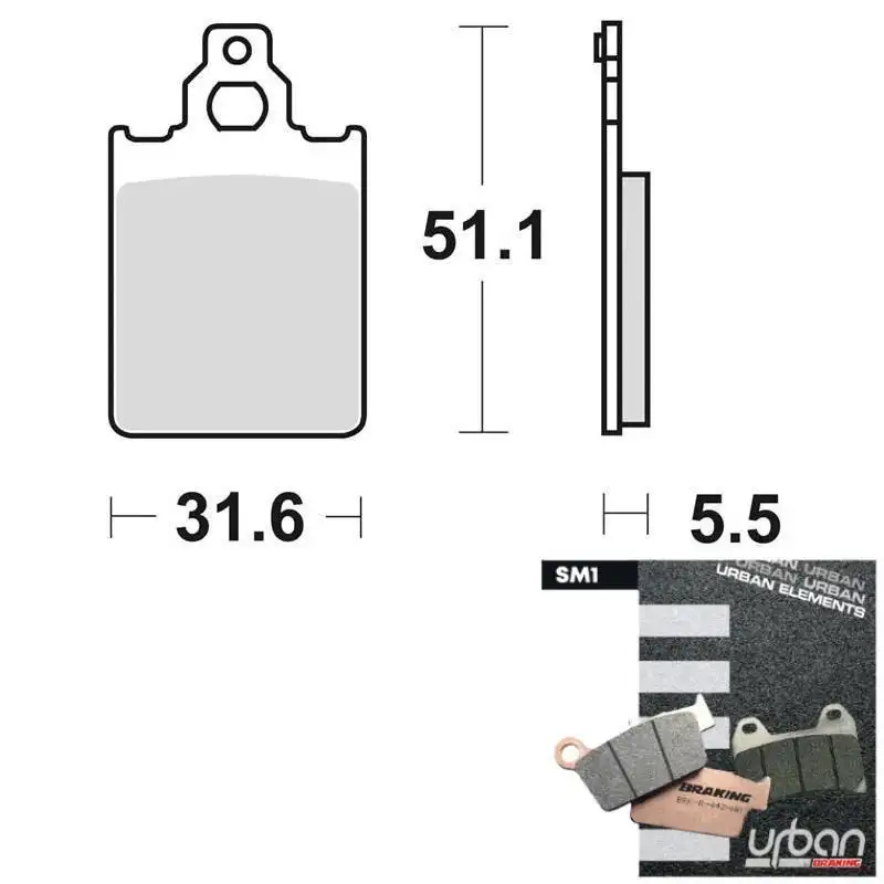 Pastiglie freno anteriori Braking per piaggio skipper 125 93-97 - Mescola SM1 semi-metallica 760SM1