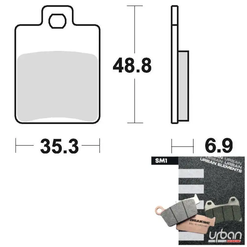 Pastiglie freno anteriori Braking per Piaggio Vespa 50 4T 01-04 - Mescola SM1 semi-metallica 808SM1