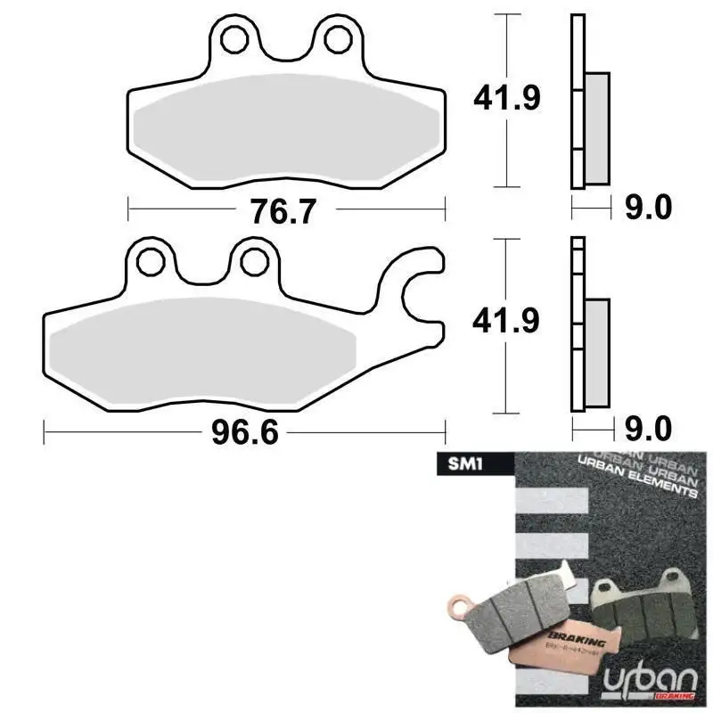 Pastiglie freno anteriori Braking per Piaggio X10 125 Executive ABS 12-13 - Mescola SM1 semi-metallica 953SM1
