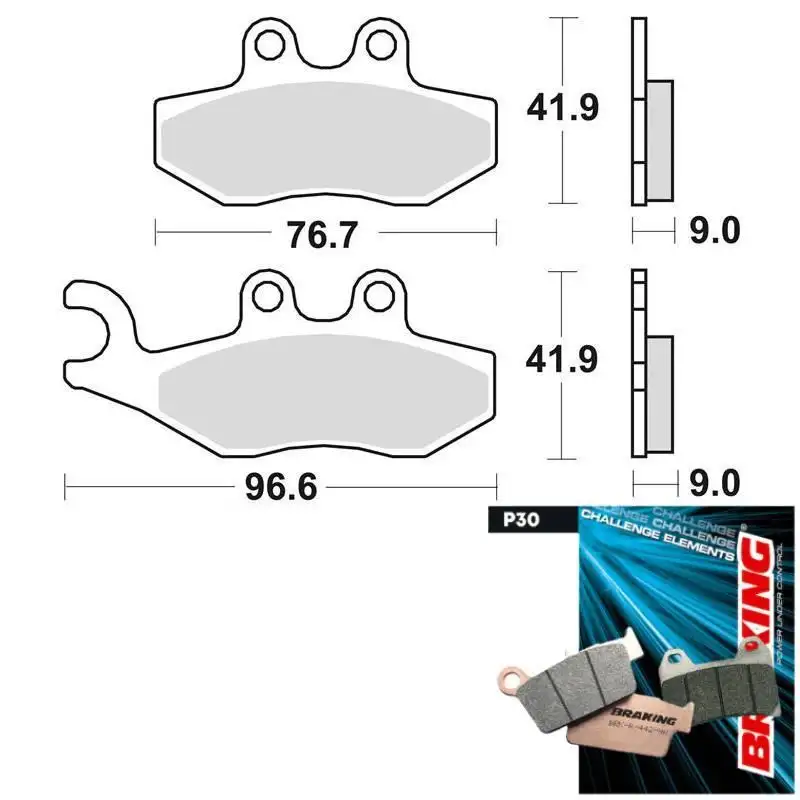 Pastiglie freno anteriori Braking per Piaggio X7 250 08-09 - Mescola P30 sinterizzata scooter P30888