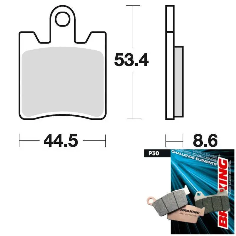 Pastiglie freno anteriori Braking per Suzuki Burgman 250 98-06 - Mescola P30 sinterizzata scooter P30830