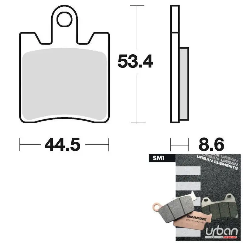 Pastiglie freno anteriori Braking per Suzuki Burgman 400 99-06 - Mescola SM1 semi-metallica 830SM1