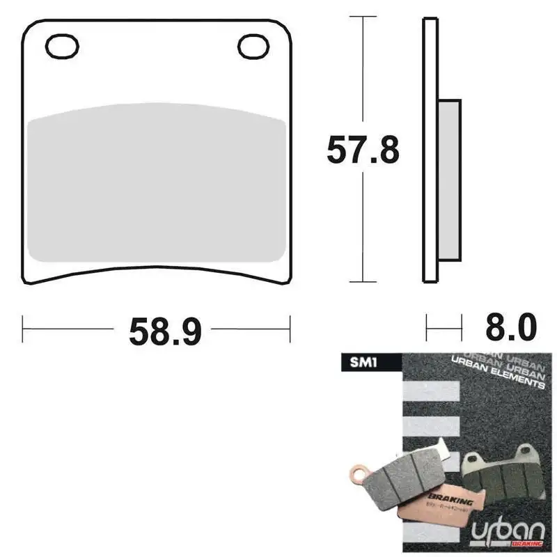 Pastiglie freno anteriori Braking per Suzuki GSX 1100 F 88-93 - Mescola SM1 semi-metallica 717SM1