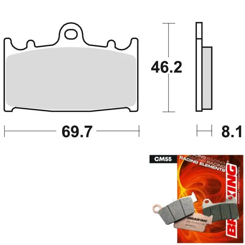 Pastiglie freno anteriori Braking per Suzuki GSX 1250 FA 10-16 - Mescola CM55 sinterizzata strada 715CM55