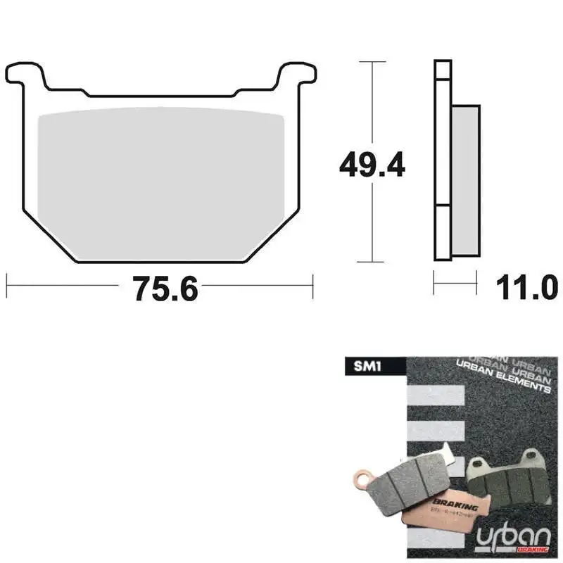 Pastiglie freno anteriori Braking per Suzuki GSX 750 80-86 - Mescola SM1 semi-metallica 646SM1