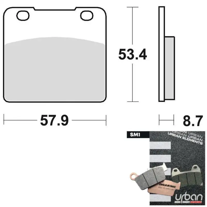 Pastiglie freno anteriori Braking per Suzuki Intruder 800 92-99 - Mescola SM1 semi-metallica 680SM1