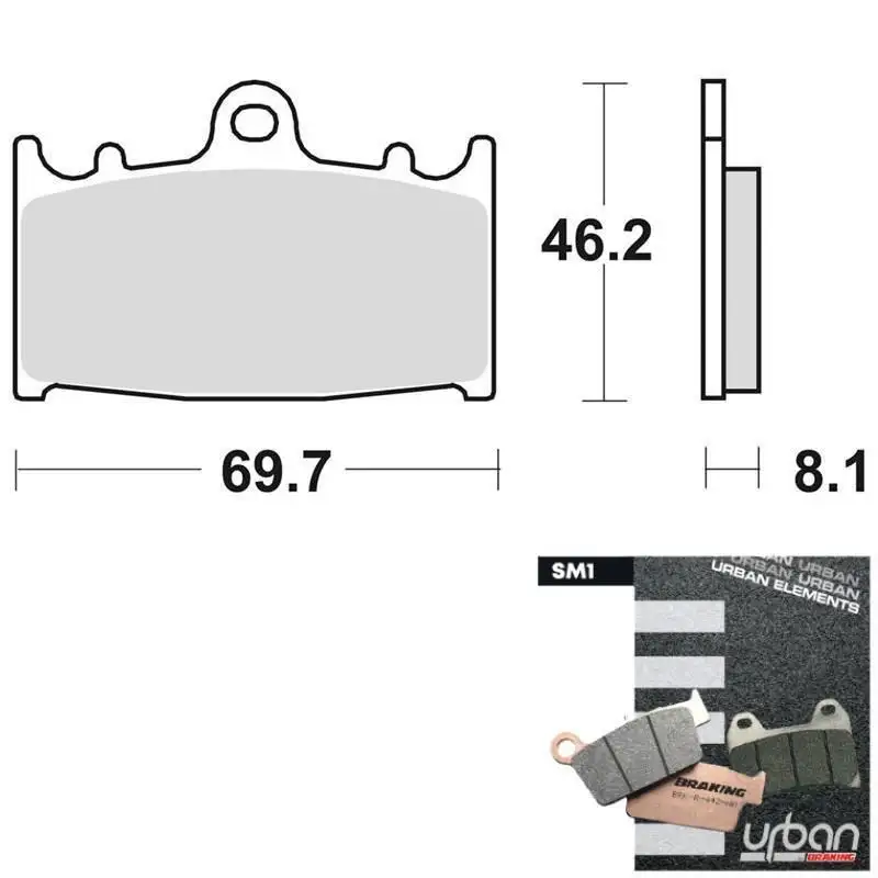 Pastiglie freno anteriori Braking per Suzuki RG gamma 125 F 92-94 - Mescola SM1 semi-metallica 715SM1