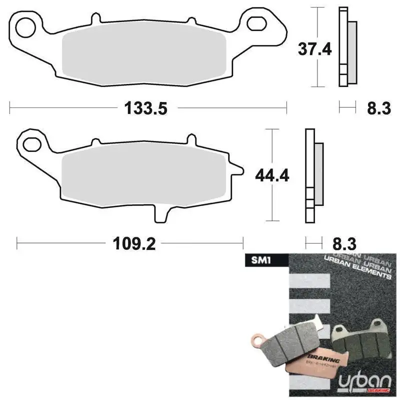 Pastiglie freno anteriori Braking per Suzuki SV 650 ABS 16-18 - Mescola SM1 semi-metallica 782SM1