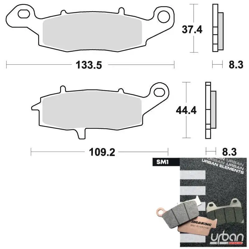 Pastiglie freno anteriori Braking per Suzuki SV 650 X ABS 2018 - Mescola SM1 semi-metallica 787SM1