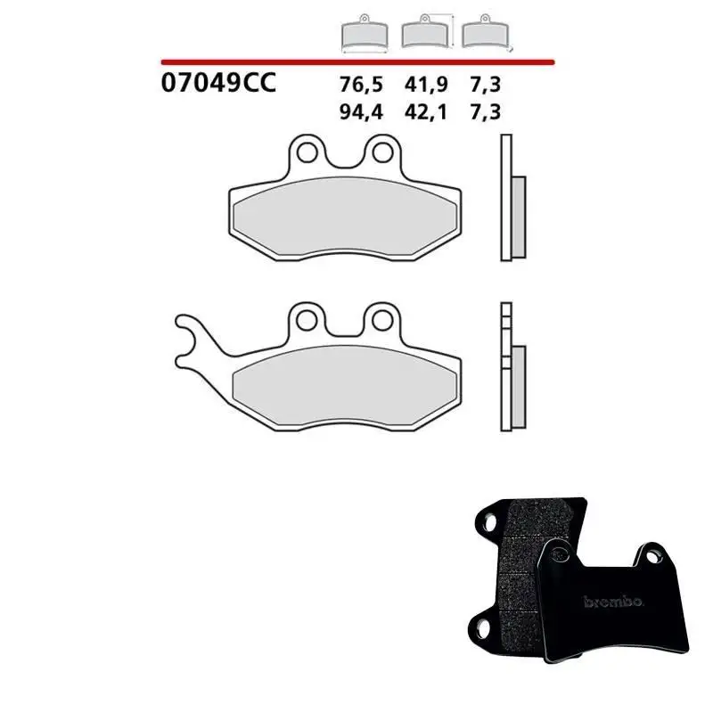 Pastiglie freno anteriori Brembo per derbi drd r senda racing 50 02-13 - Mescola Scooter carbon ceramica 07049