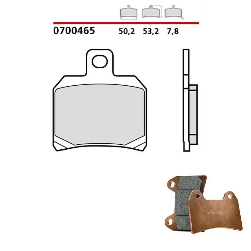 Pastiglie freno anteriori Brembo per derbi gp1 125 06-09 - Mescola primo equipaggiamento 0700465