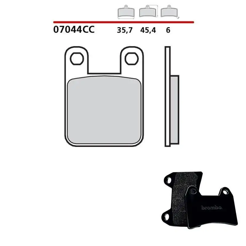 Pastiglie freno anteriori Brembo per derbi gp1 50 01-03 - Mescola primo equipaggiamento Scooter 07044