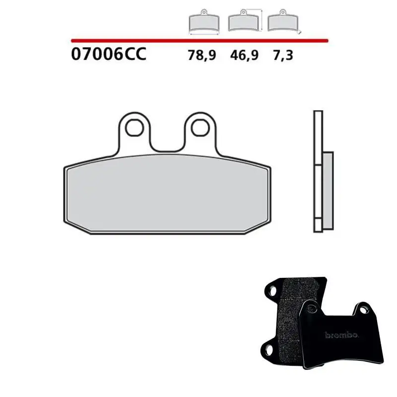 Pastiglie freno anteriori Brembo per derbi rambla i 300 10-12 - Mescola primo equipaggiamento Scooter 07006