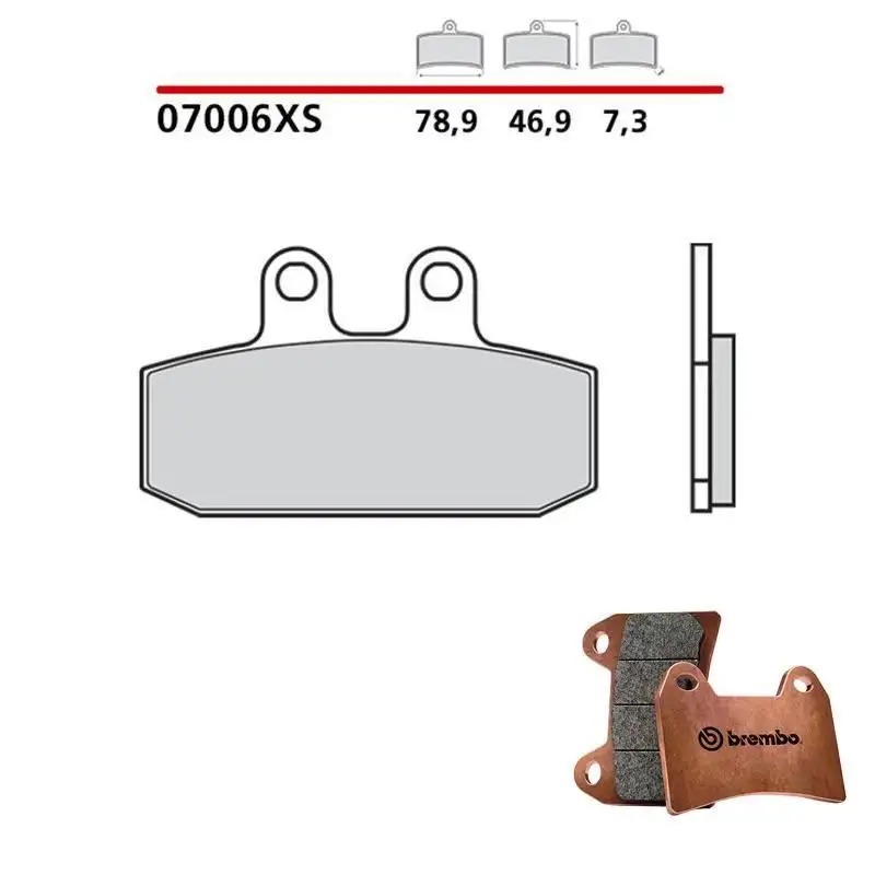 Pastiglie freno anteriori Brembo per derbi rambla i 300 10-12 - Mescola Scooter XS sinterizzata 07006XS