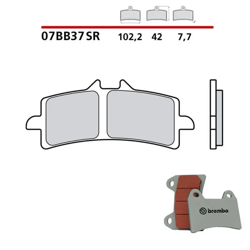 Pastiglie freno anteriori Brembo per Ducati 1199 Panigale R 13-17 - Mescola SR sinterizzata Strada/Pista 07BB37SR