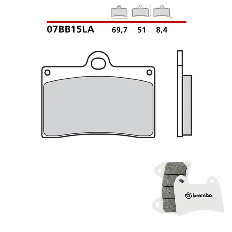 Pastiglie freno anteriori Brembo per Ducati 748 95-98 - Mescola LA sinterizzata Strada 07BB15LA