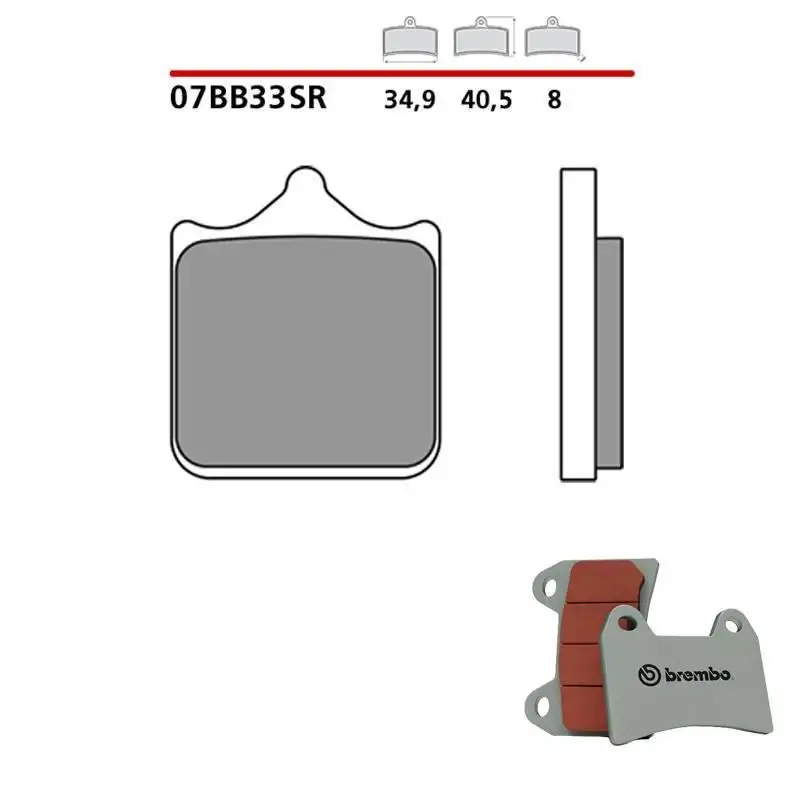 Pastiglie freno anteriori Brembo per ducati 749 dark 05-06 - Mescola SR sinterizzata Strada/Pista 07BB33SR