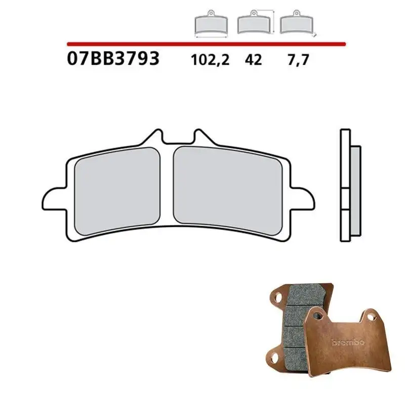 Pastiglie freno anteriori Brembo per ducati diavel carbon 1200 11-18 - Mescola primo equipaggiamento SINTERIZZATA 07BB3793