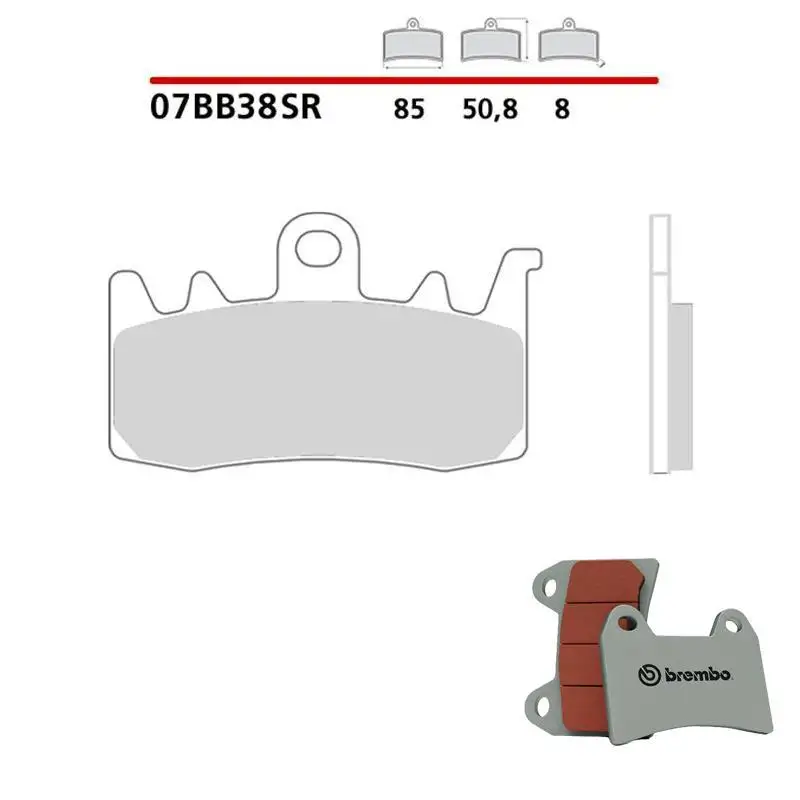 Pastiglie freno anteriori Brembo per Ducati Hypermotard 939 16-18 - Mescola SR sinterizzata Strada/Pista 07BB38SR -