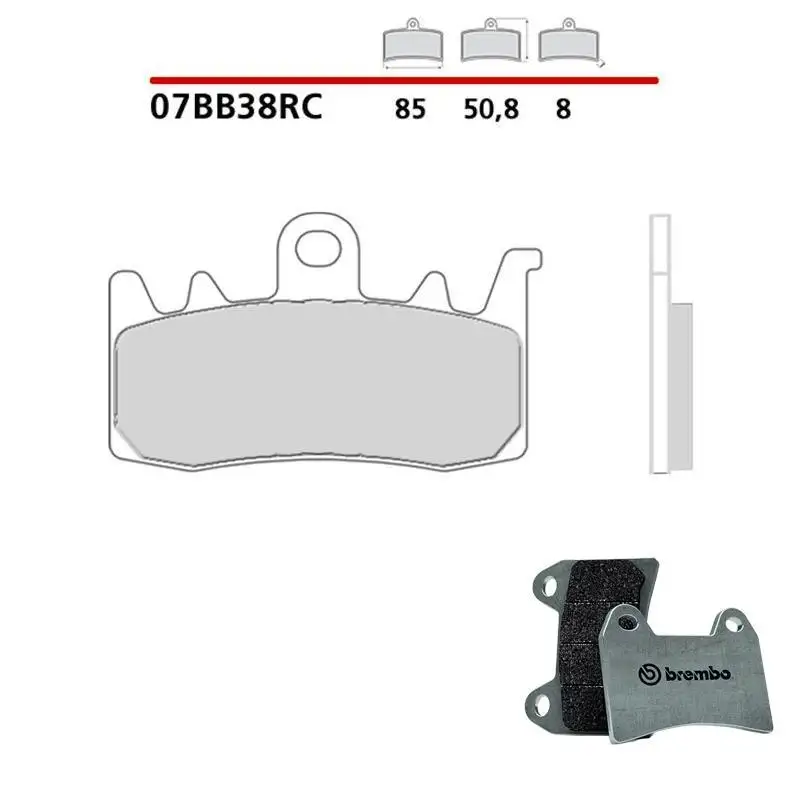 Pastiglie freno anteriori Brembo per Ducati Multistrada 1260 18-20 - Mescola RC sinterizzata Pista 07BB38RC
