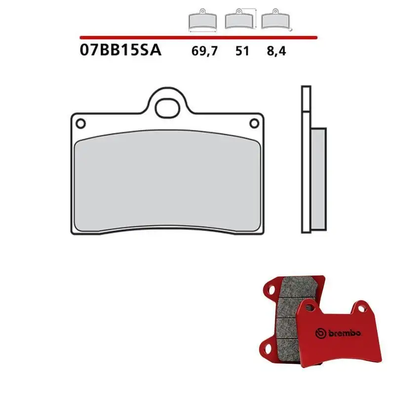 Pastiglie freno anteriori Brembo per ducati ss super light 900 92-96 - Mescola SA sinterizzata Strada 07BB15SA